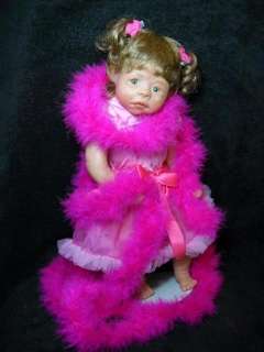   Sculpted MINI Polymer Clay Baby Girl Toddler Art Doll Yvette 16 in
