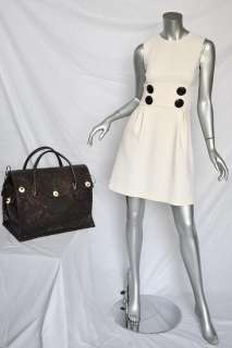 MICHAEL KORS Cream Sleeveless Wool Dress Pleated Skirt Oversized 