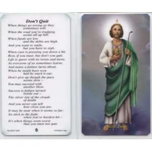  Dont Quit Laminated Holy Card (Religious Art LHC DONT QUIT 