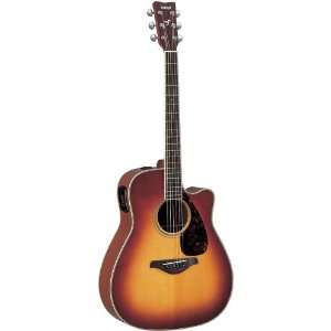   Brown Sunburst Finish / 6 String Acoustic Guitar Musical Instruments