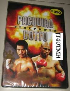 MANNY PACQUIAO vs COTTO FIREPOWER ORG DVD BOXING REG 0  