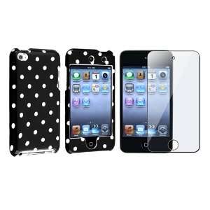  Black with White Polka Dot Snap on Case for Apple® iPod 