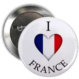  I HEART FRANCE World Flag 2.25 inch Pinback Button Badge 