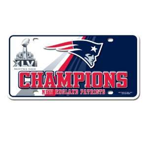  NFL New England Patriots Super Bowl XLVI Champions Metal 