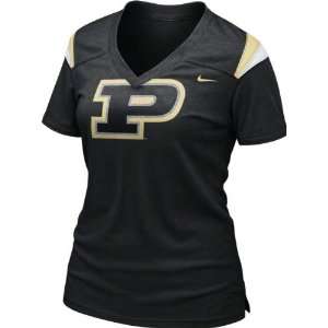 Purdue Boilermakers Womens Black Nike Football Replica T Shirt 