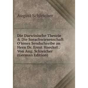   . Von Aug. Schleicher (German Edition) August Schleicher Books