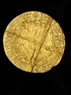 An extremely rare and well provenanced English medieval solid Gold 