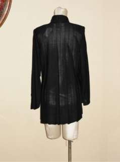 NWT Exclusively Misook Black Drape Front Jacket M $398  