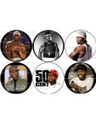   of 6 50 CENT Pinback Buttons 1.25 Pins Fiddy G Unit Shady Aftermath