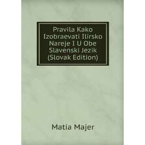   Nareje I U Obe Slavenski Jezik (Slovak Edition) Matia Majer Books