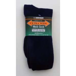  Extra Wide Sock Company #6950 Navy Extra Wide Medi Sock 