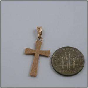 Solid rose Russian Gold Cross Pendant 14k 1,62g A  