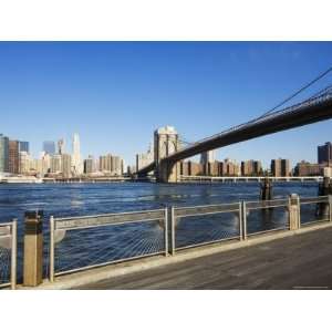  and Manhattan from Fulton Ferry Landing, Brooklyn, New York City 