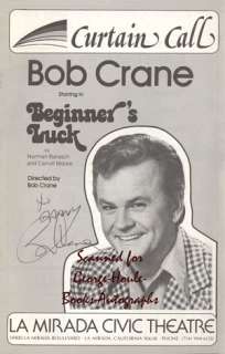 BOB CRANE~PLAYBILL~BEGINNERS LUCK~SIGNED~1978  