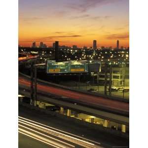  Traffic on Elevated Highway Route 75 in Houston, Texas 