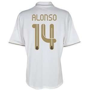  #14 Alonso Real Madrid Home Shirt Soccer Jersey 2011/12 