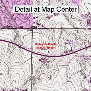 USGS Topographic Quadrangle Map   Highlands Ranch, Colorado (Folded 