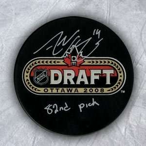  Adam Henrique 2008 Nhl Draft Day Puck Autographed W/ 82nd Pick 