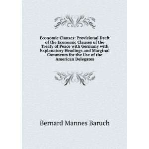   for the Use of the American Delegates Bernard Mannes Baruch Books