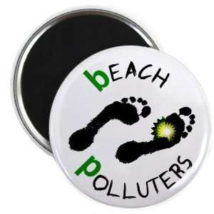 Creative Clam Beach Polluters Bp Oil Spill Relief 2.25 Inch Fridge 