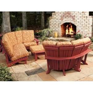 Uwharrie Chair Chat Conversation Cushion Patio Wood Lounge Set Natural 
