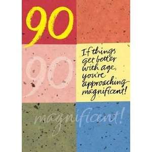   90th Birthday Greeting Card Approaching Magnificent 