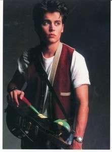 JOHNNY DEPP Young With Electric Guitar postcard  