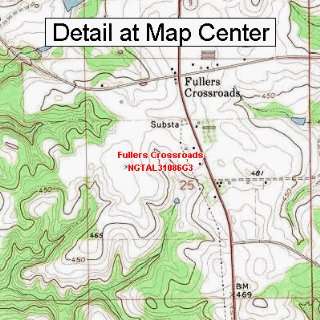  USGS Topographic Quadrangle Map   Fullers Crossroads 