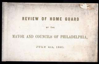 1861 PHILADELPHIA PA HOME GUARD REVIEW TICKET CIVIL WAR  