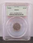 1865 3 Cent Nickel PCGS MS 63  