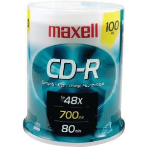  MAXELL 648200   CDR80100S 80 MINUTE/700 MB CD RS (100 CT 
