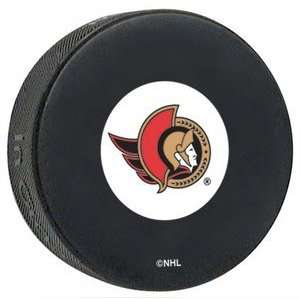   Ottawa Senators NHL Team Logo Throwback Autograph Hockey Puck Sports