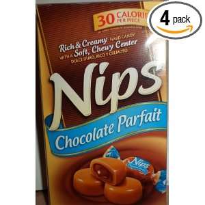 Nips Chocolate Parfait Rich & Creamy Hard Candy (Pack of 4)  