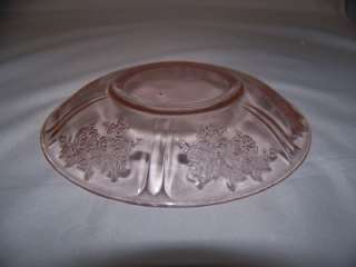 FEDERAL GLASS SHARON CABBAGE ROSE PINK CUP AND SAUCER  
