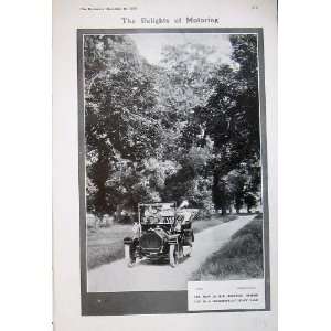  1907 Motoring Car Beeston Humber Country Lane Trees