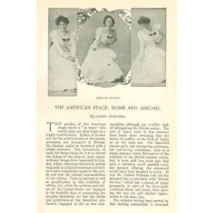    1898 American Actors Bouton Hyer Barrymore Belasco 