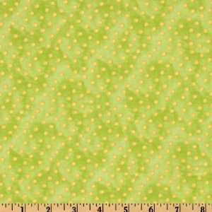  44 Wide Woodland Friends Polka Dots Lime/Yellow Fabric 