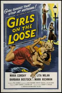 Girls on the Loose 1958 Original Movie Poster  