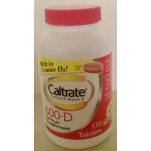  Caltrate 600 Plus D Calcium Supplement, Calcium & Vitamin D 