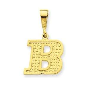  14k Initial B Charm   Measures 25.8x15.8mm   JewelryWeb Jewelry