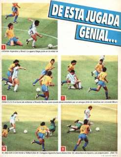 SOCCER WORLD CUP 1990 ARGENTINA vs YUGOLASVIA Rare Mag  