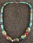 Navajo 925 Silver Multicolor Tab Style Naja Necklace  