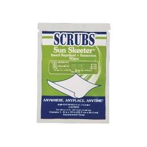 SCRUBS 91501 Sun Skeeter Insect Repellent And Sunscreen Wipe (Case of 
