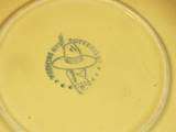 Vintage Retro Medicine Hat Pottery Yellow Saucer  