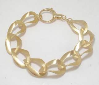 Technibond Twisted Bracelet 14K Yellow Gold Clad Silver  