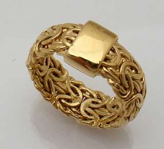 Technibond Byzantine Ring 14K Yellow Gold Clad Silver  