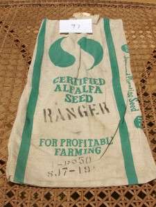Feed Sack Certified Alfalfa Seed Ranger  