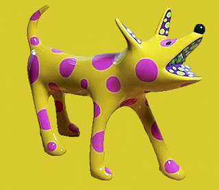 Oil painting REproduction Yayoi Kusama Polka Dot Dog japan art made to 