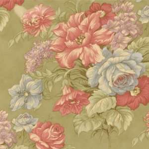    Quilting Fabric Beach House Camellia Bouquet Arts, Crafts & Sewing