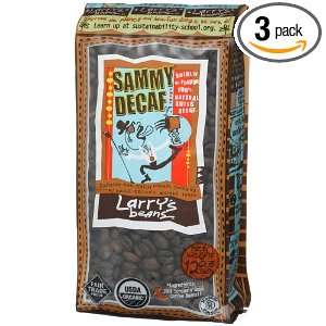 Larrys Beans Fair Trade Organic Coffee, Sammy Decaf Jr., Whole Bean 